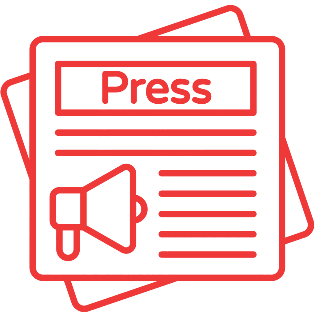 Communications Test Media announcements and interviews with relevant media