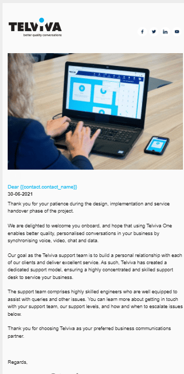 Using integrated marketing and communications for brand elevation and lead generation Telviva newsletter