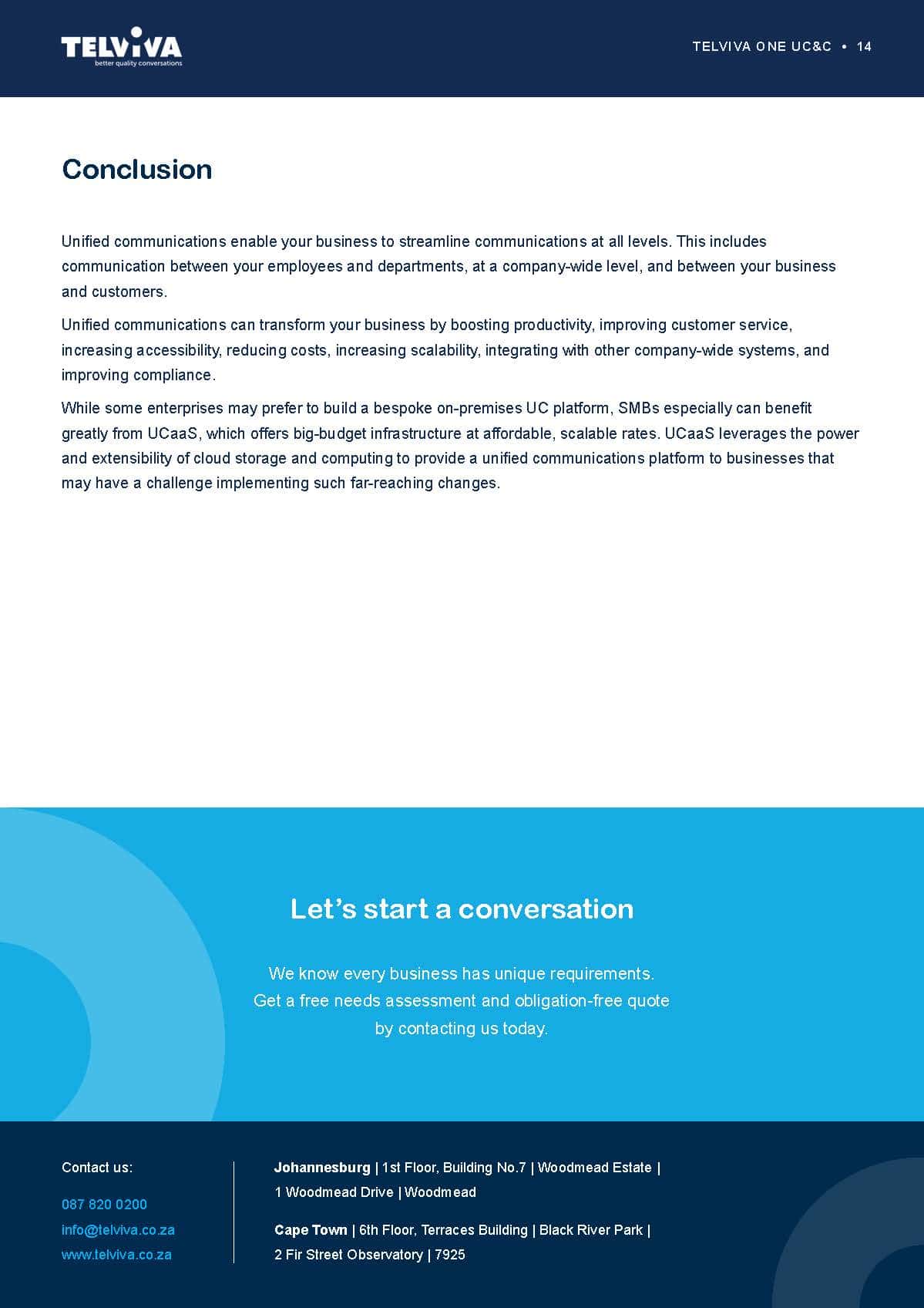 Telviva One White Paper front image Page 15