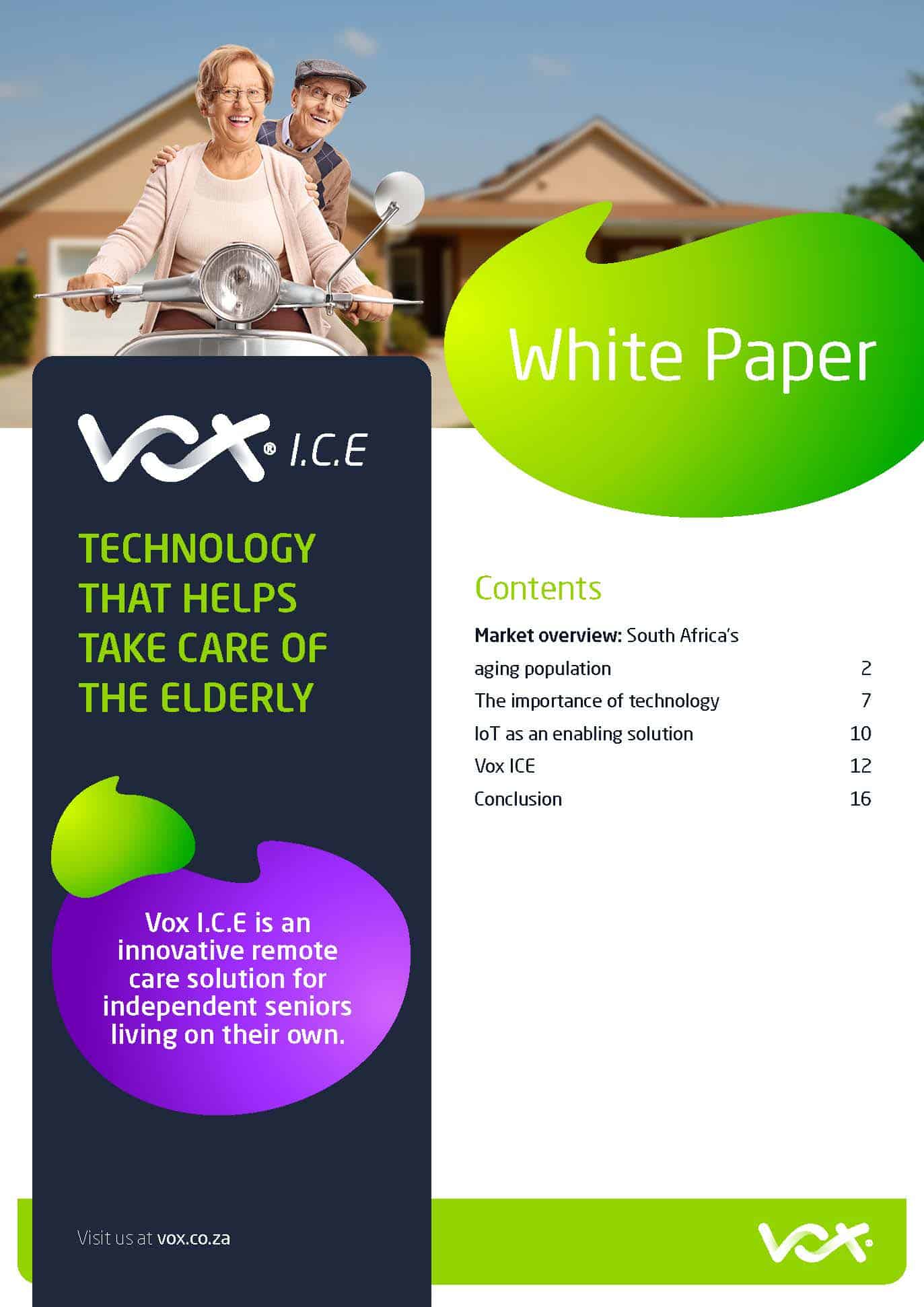 Vox Technology that takes care of the elderly white paper by DUO Page 01