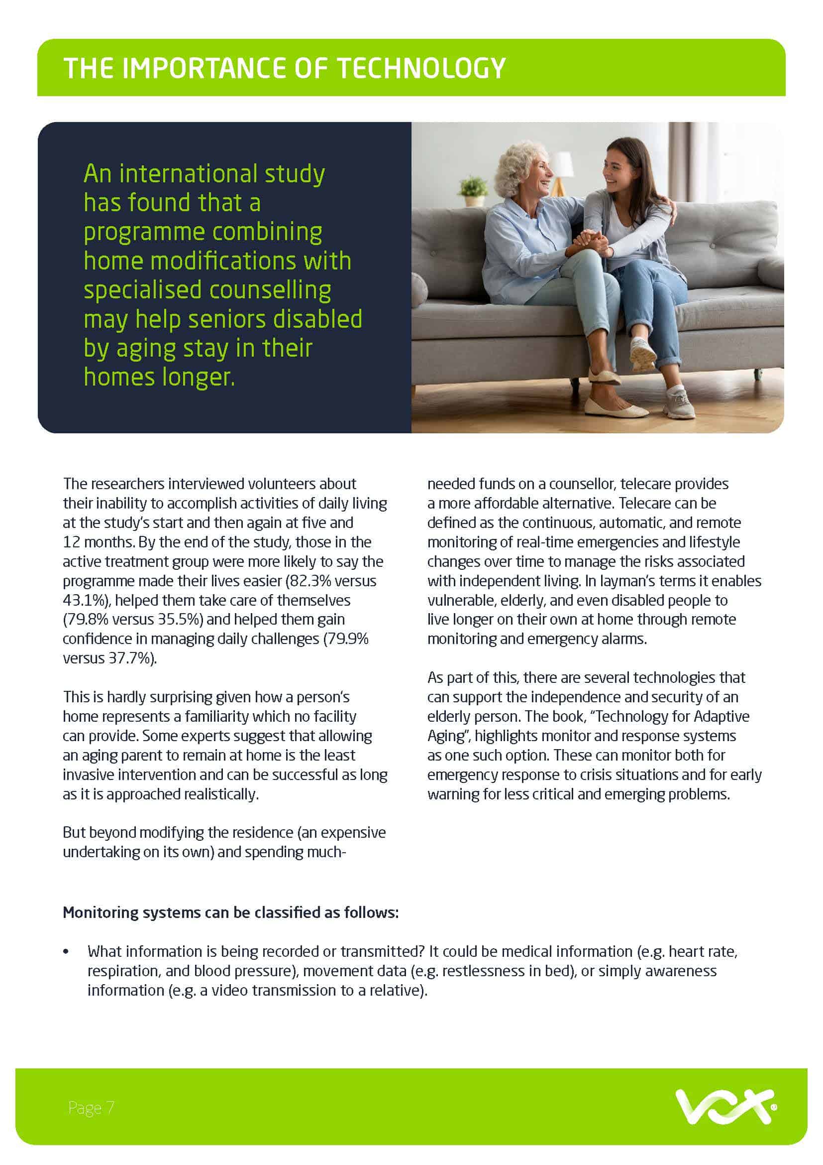 Vox Technology that takes care of the elderly white paper by DUO Page 07