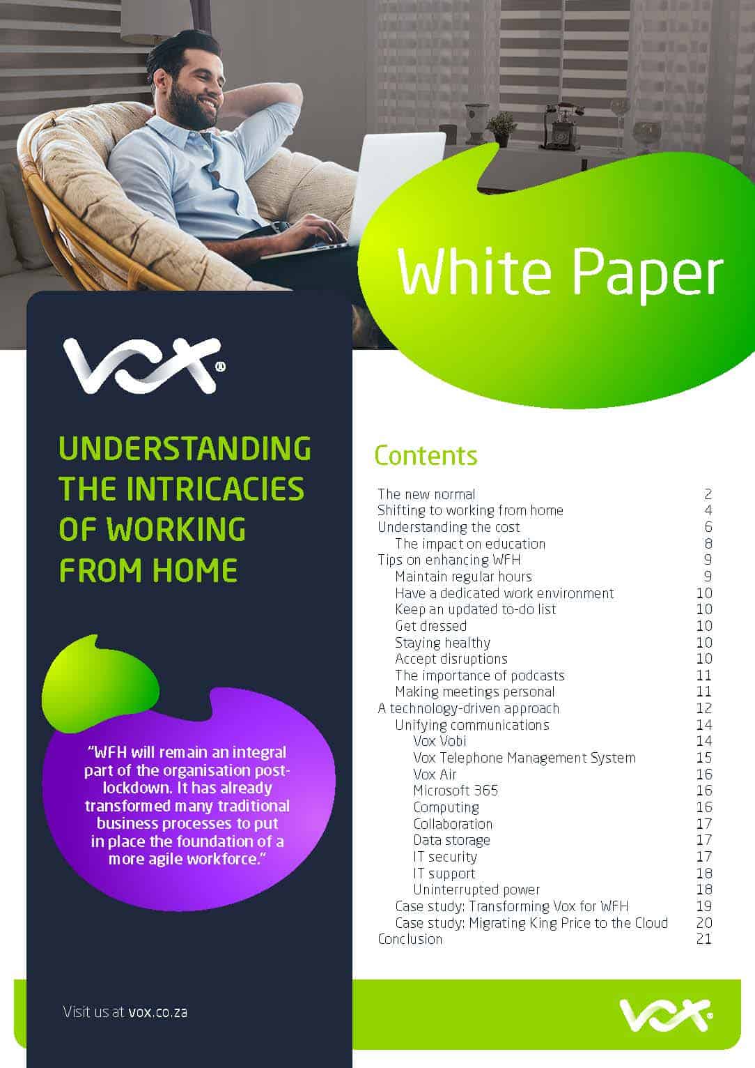 Vox Work from Home White Paper Page 01