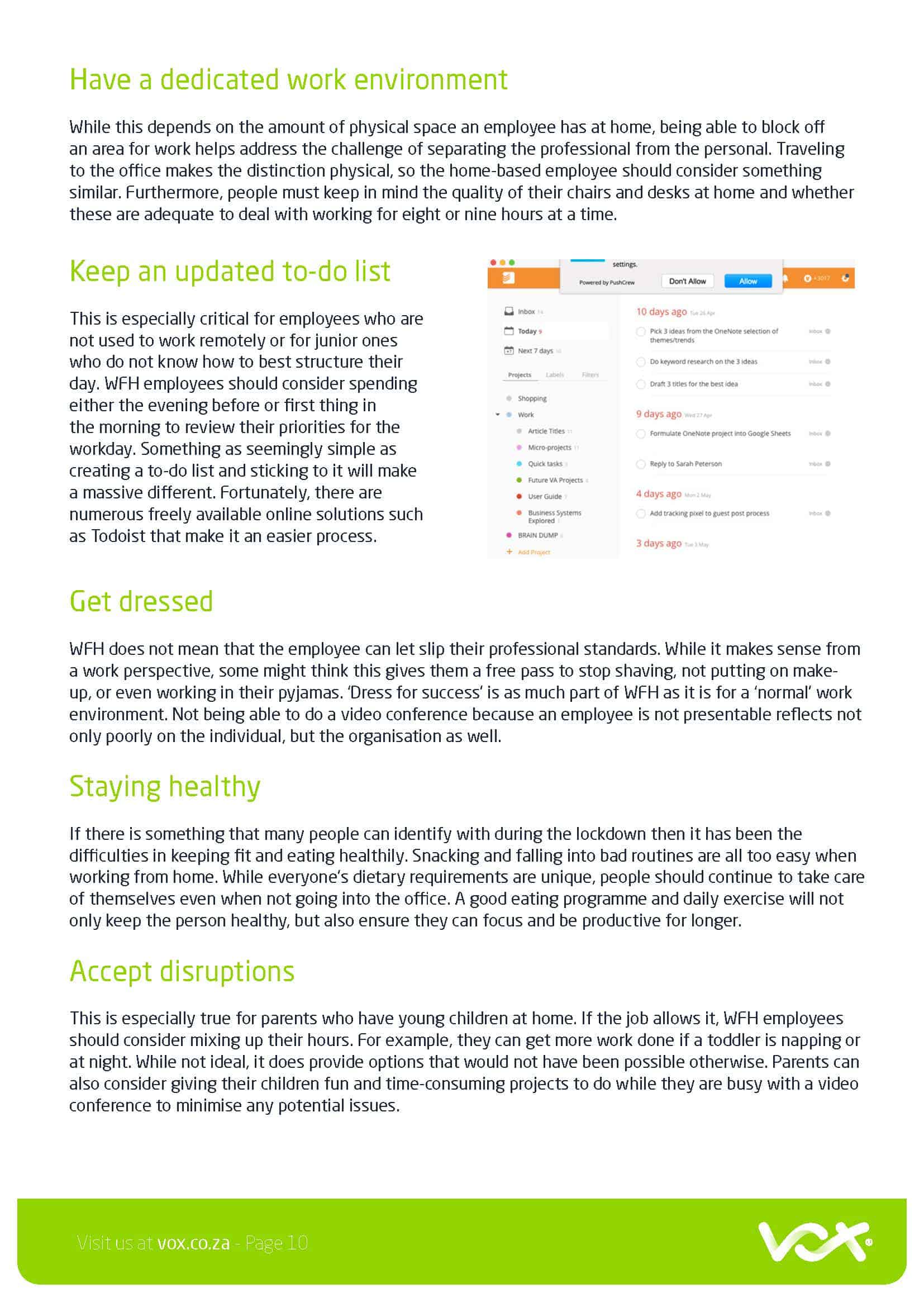 Vox Work from Home White Paper Page 10