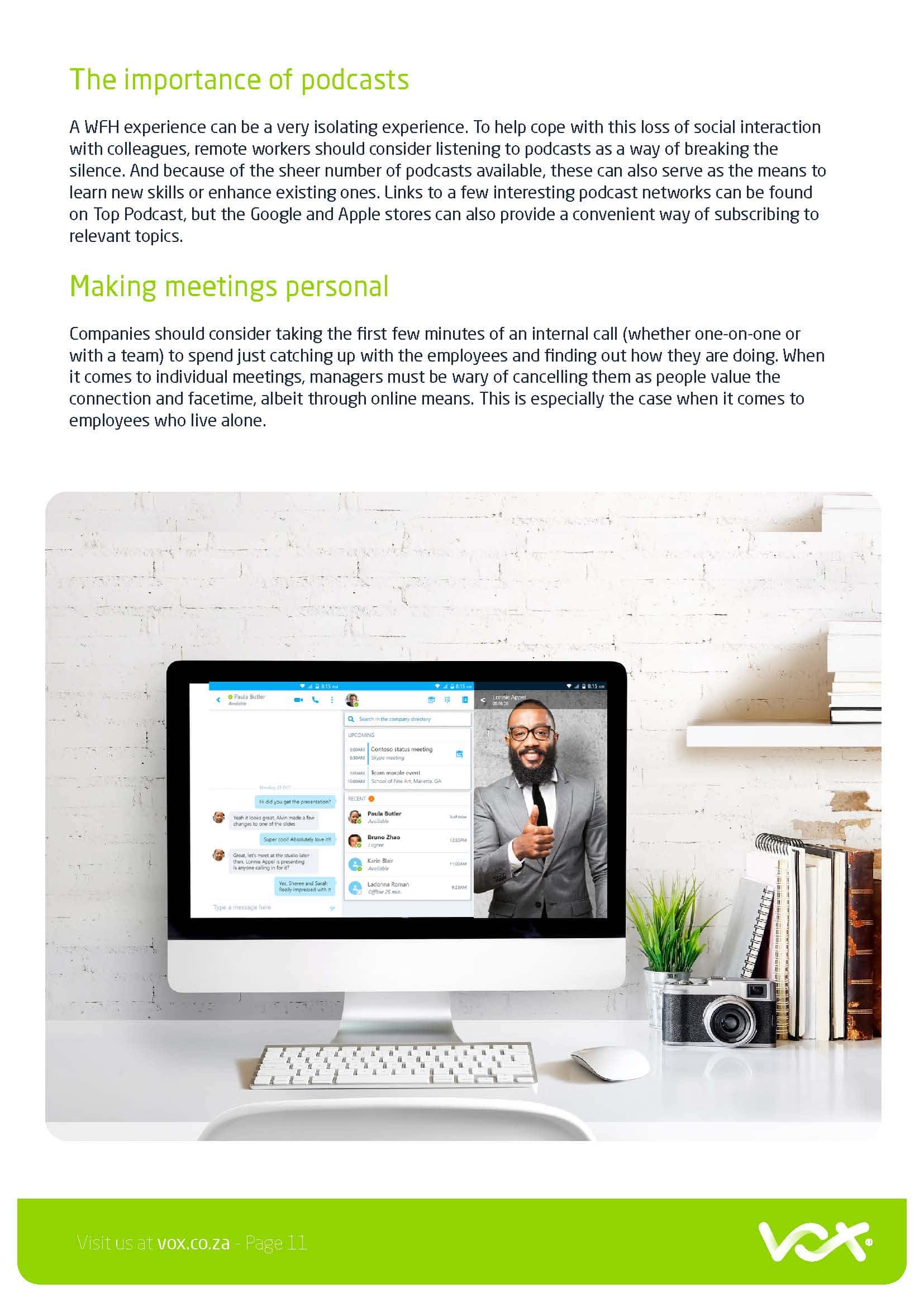 Vox Work from Home White Paper Page 11