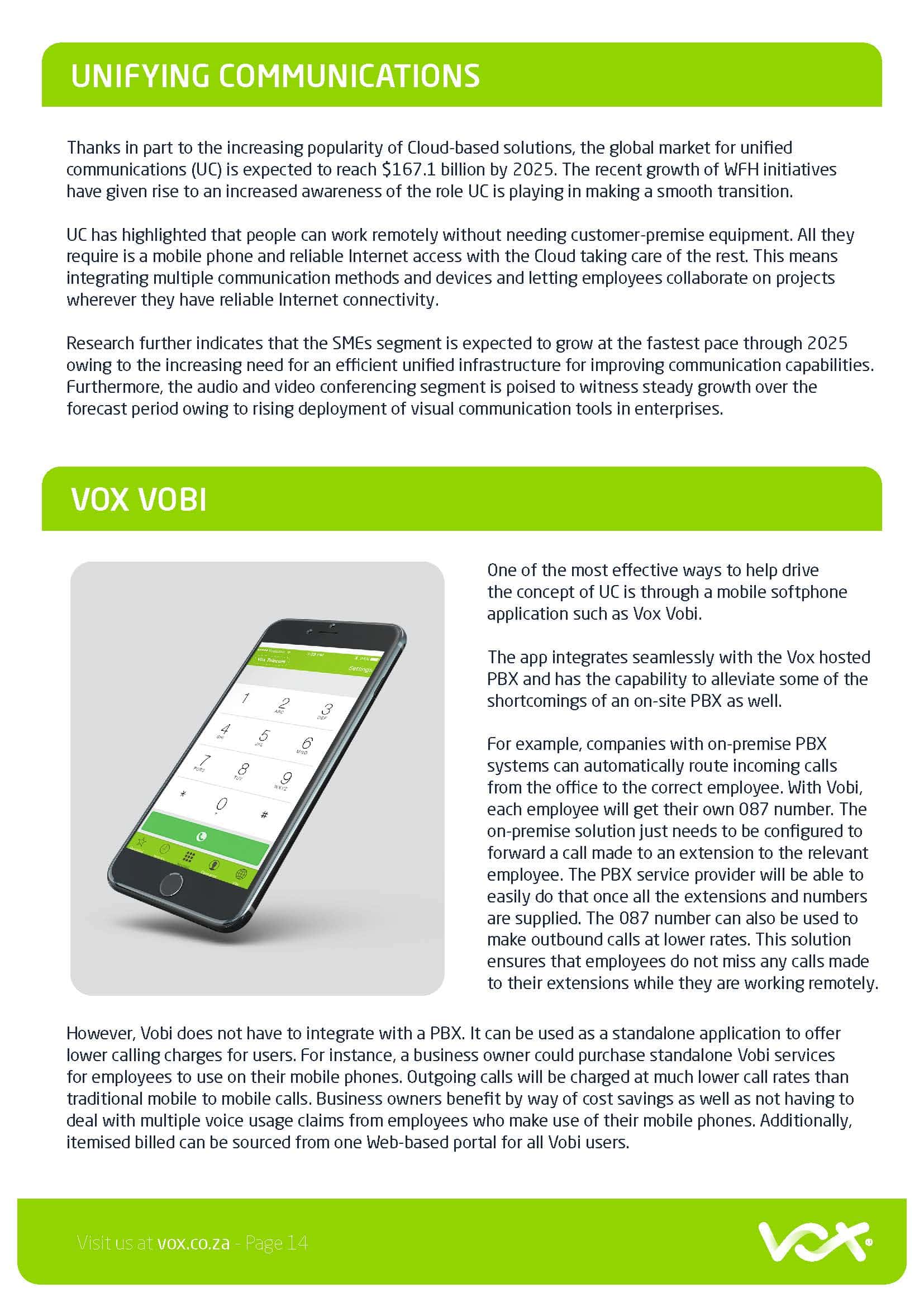 Vox Work from Home White Paper Page 14