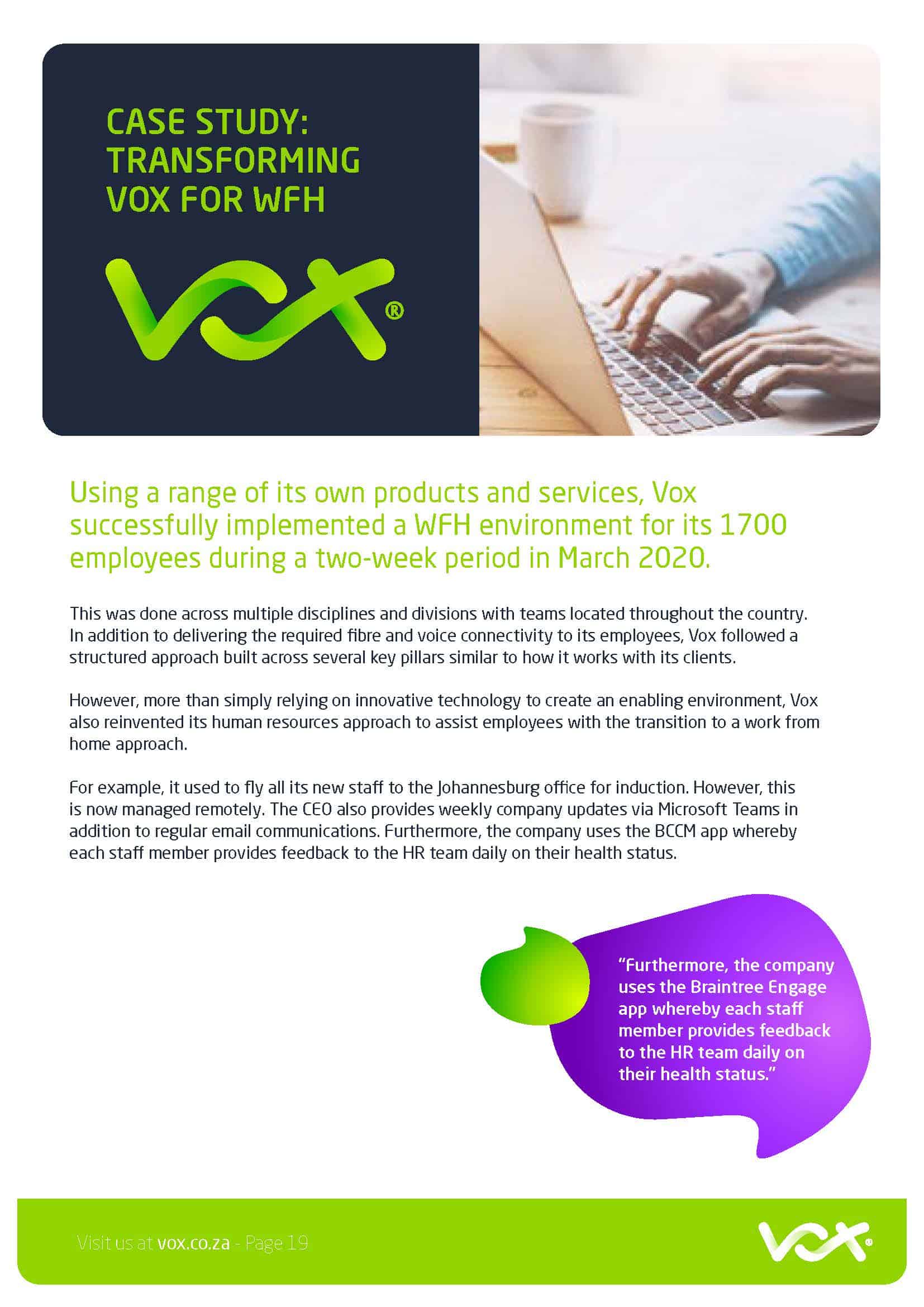 Vox Work from Home White Paper Page 19