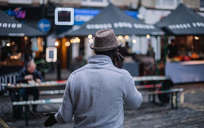 man on phone