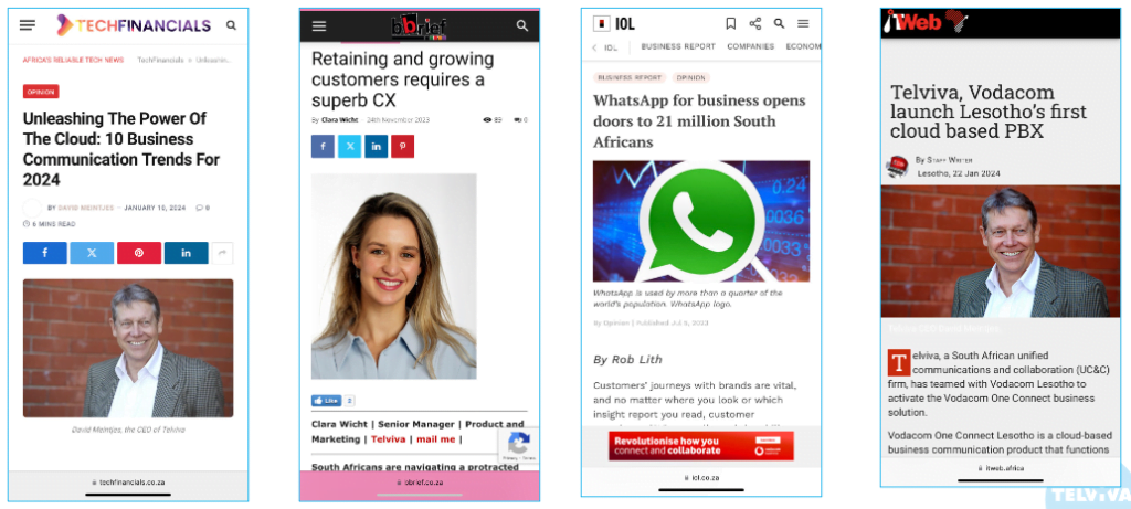 Strengthening brand credibility and driving lead generation for Telviva through PR and digital marketing Telviva PR coverage over 2023/24